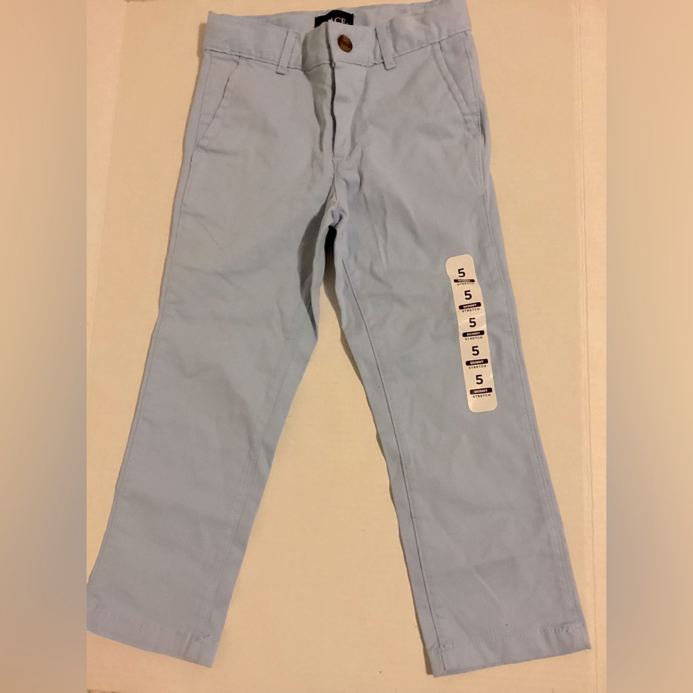 Childrens Place Size 5 skinny stretch chino/khaki pants baby blue